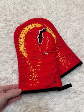Lobster oven Mitts Red and Yellow Oven Mitts  Gag Gift Cute oven mitts